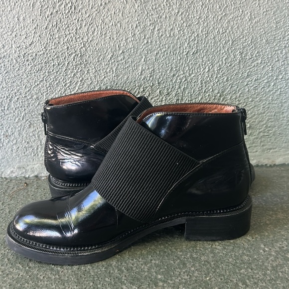 Jeffery Campbell Alfie Patent Leather Ankle Boots Size 7.5 Mod Goth Punk - Picture 5 of 9